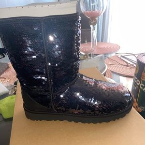 Sequin Black Uggs size 9